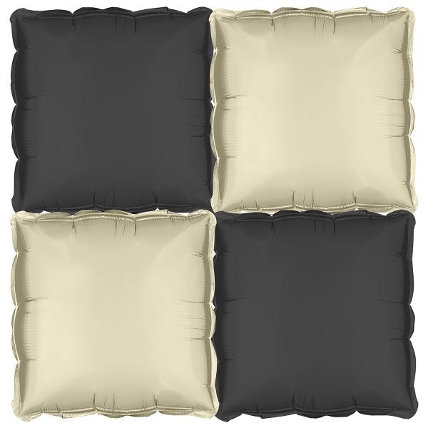 Tyynyilmapallot Musta/Beige 4 kpl