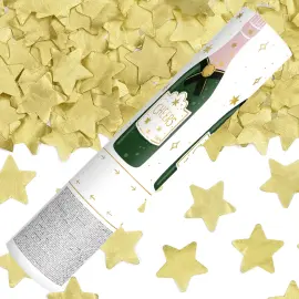 Konfettitykki Tähdet Samppanjakulta 20 cm