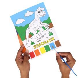 Dinosaurus V&auml;rityskirja Vesiv&auml;reill&auml; 10 Kuvaa A5