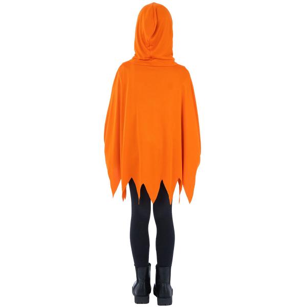 Oranssi Poncho Halloweenkurpitsa Lapsille