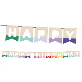 Lippuviirinauha Happy Birthday Puu 4 m