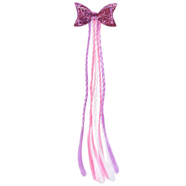 Hiussuortuva Leteillä Pinkki/Violetti/Valkoinen