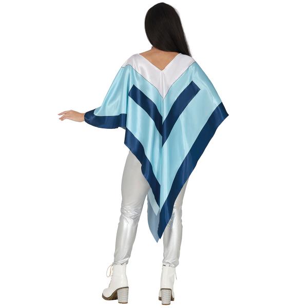 Poncho Disco Sininen/Valkoinen