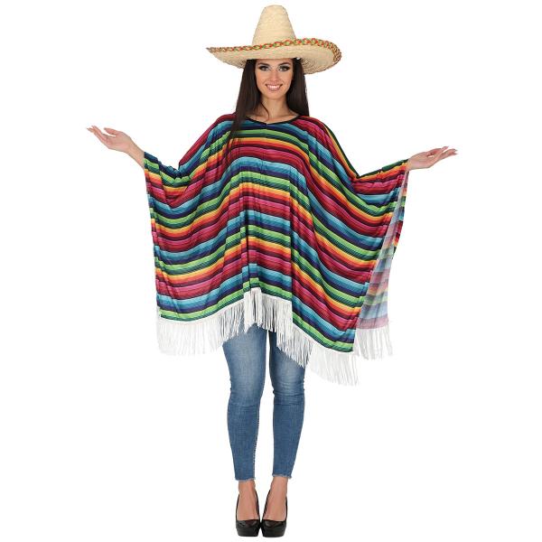 Poncho Meksikolainen Monivärinen