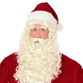 Santa Claus Joulupukin Peruukki Parralla ja Kulmakarvoilla