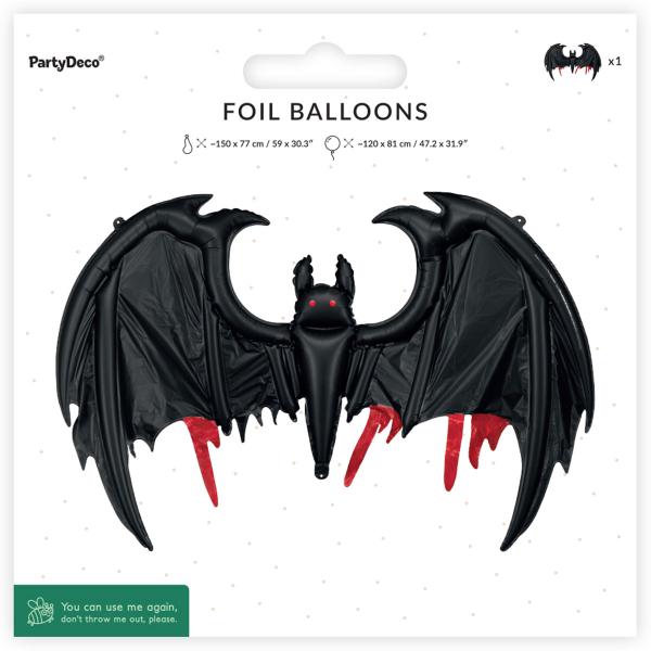 Folioilmapallo Lepakko Musta