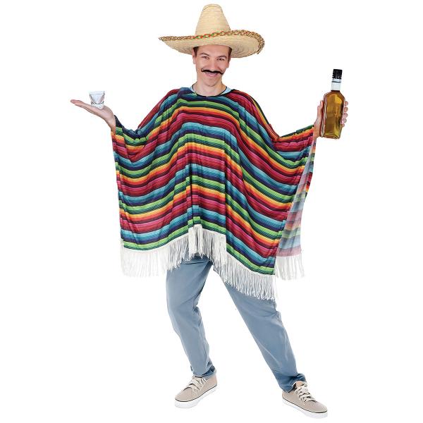 Poncho Meksikolainen Monivärinen