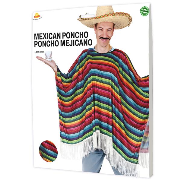 Poncho Meksikolainen Monivärinen