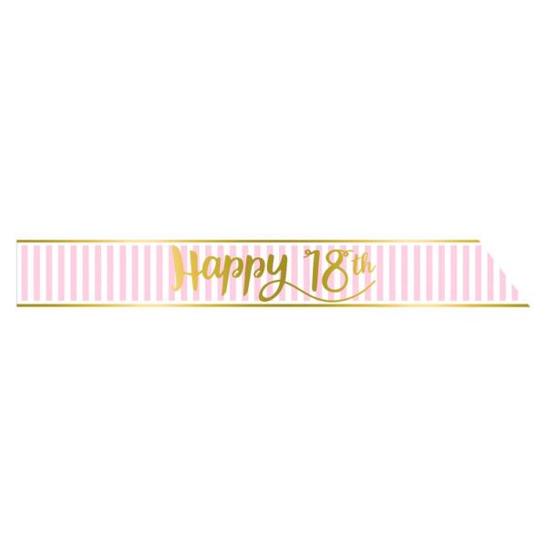 Happy 18th Olkanauha Pink Chic