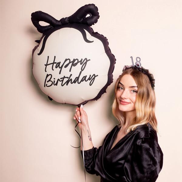 Happy Birthday Folioilmapallo Rusetilla 47,5 x 45 cm