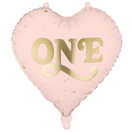 Folioilmapallo Syd&auml;n One Vaaleanpinkki