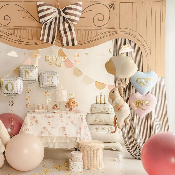 Folioilmapallo Sydän One Vaaleanpinkki