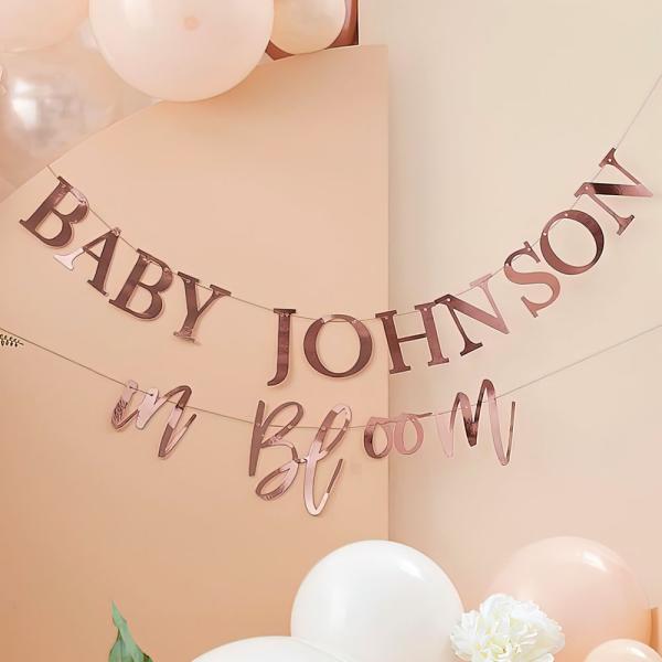 Baby in Bloom Tee-se-itse Kirjainnauhat Ruusukulta