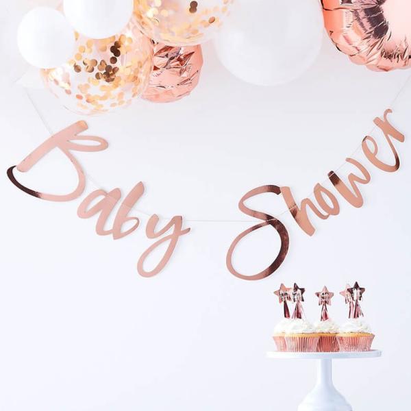Baby Shower Banderolli Ruusukulta