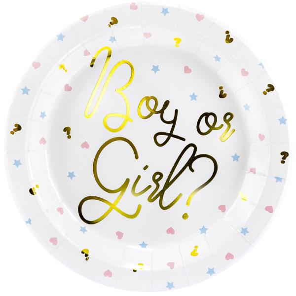 Baby Shower Boy or Girl Pahvilautaset