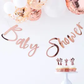 Baby Shower Banderolli Ruusukulta