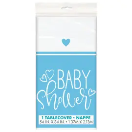 Baby Shower Pöytäliina Vaaleansininen ja Valkoinen