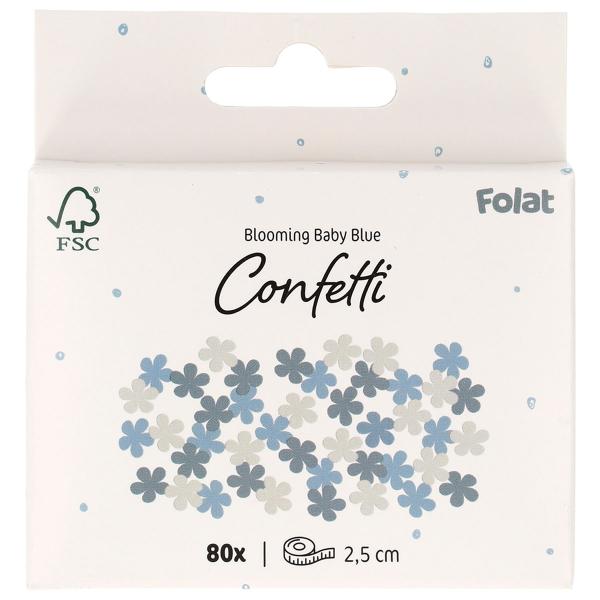 Konfetti Kukat Siniharmaa/Puuterinsininen/ Beige 80 kpl