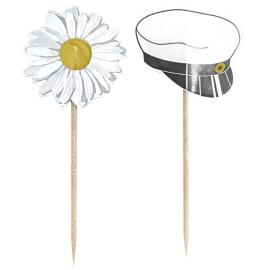 Cocktailtikut Ylioppilaslakit/Päivänkakkarat 12-kpl