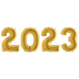 Numeroilmapallot Uusivuosi Kulta