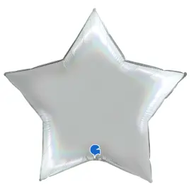 Iso Ilmapallo Tähti Holografinen Kirkas Platina