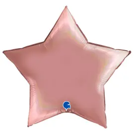 Iso Ilmapallo Tähti Holografinen Ruusuplatina