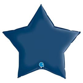 Iso Foloilmapallo Tähti Satiini Laivastonsininen