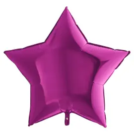 Iso Folioilmapallo Tähti Magenta