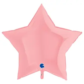 Suuri Folioilmapallo Star Matte Pastellivaaleanpunainen