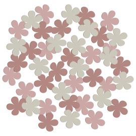 Konfetti Kukat Pinkkiruskea/Vanharoosa/Beige 80 kpl
