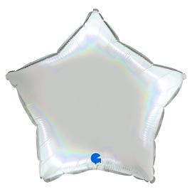 Ilmapallo Tähti Holografinen Kirkas Platina