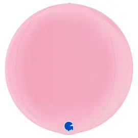 Iso Folioilmapallo Globe Pastelli Vaaleanpinkki