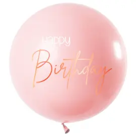Iso Happy Birthday Ilmapallo Vaaleanpinkki