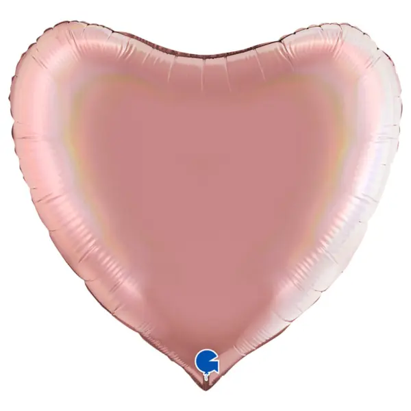 Iso Sydänilmapallo Holografinen Ruusuplatina