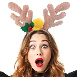 Kultainen Kimalteleva Joulopanta Poronsarvilla