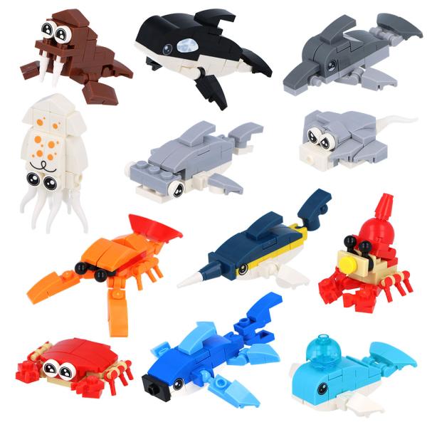 3D-rakennussarja Merieläimet