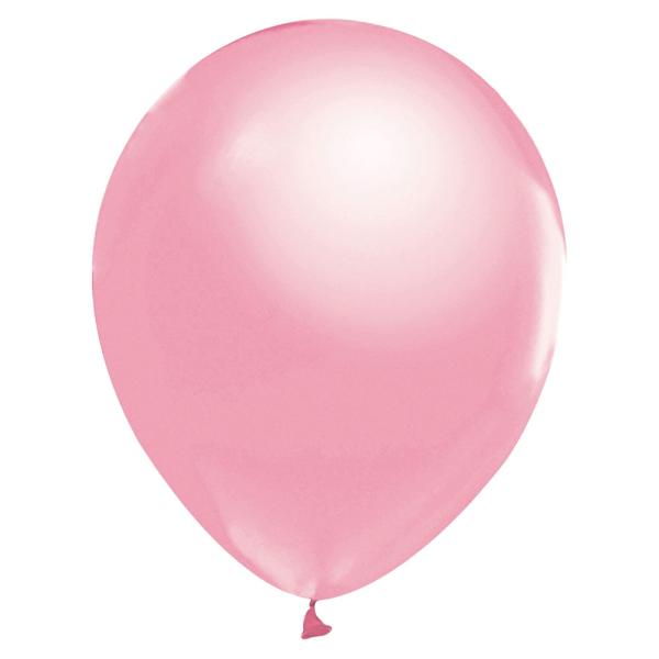Lateksi-ilmapallot Metallic Vaaleanpinkki