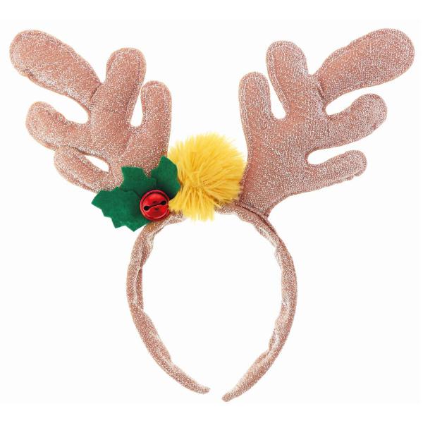 Kultainen Kimalteleva Joulopanta Poronsarvilla