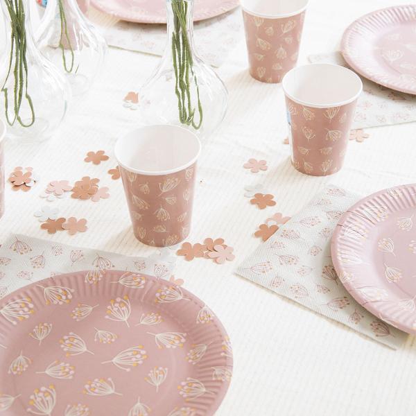 Konfetti Kukat Pinkkiruskea/Vanharoosa/Beige 80 kpl