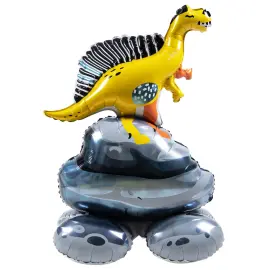 Seisova Folioilmapallo Keltainen Dinosaurus