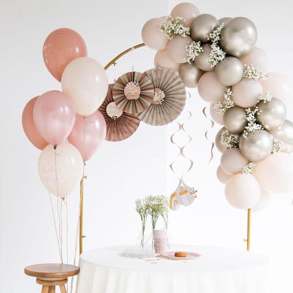 Konfetti Kukat Pinkkiruskea/Vanharoosa/Beige 80 kpl