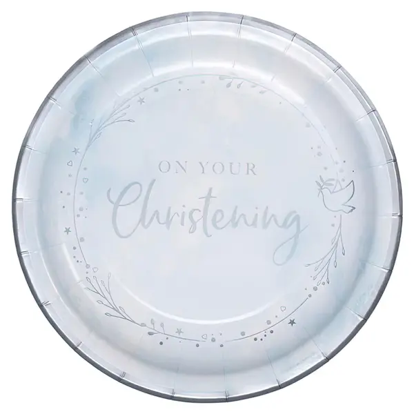 Pahvilautaset On Your Christening Vaaleansininen