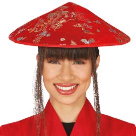 Japanilaistyylinen Hattu Punainen