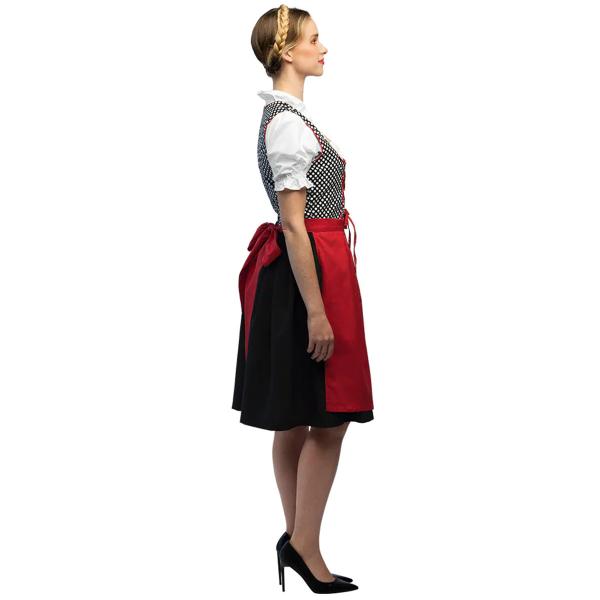 Oktoberfest Tirolilaismekko Valkoinen/Punainen/Musta