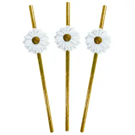 Kultaiset Paperipillit Päivänkakkarat 10-kpl