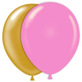 Ilmapallot Metallic Pinkki ja Kulta 10-pakkaus