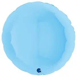 Suuri Pyöreä Folioilmapallo Pastellisininen Matta