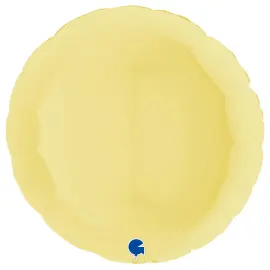 Suuri Py&ouml;re&auml; Folioilmapallo Pastellikeltainen Matta
