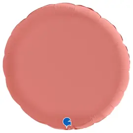 Iso Pyöreä Folioilmapallo Satiini Ruusukulta