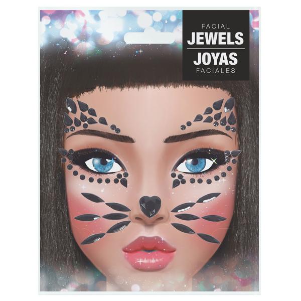 Kissa Face Jewels Musta